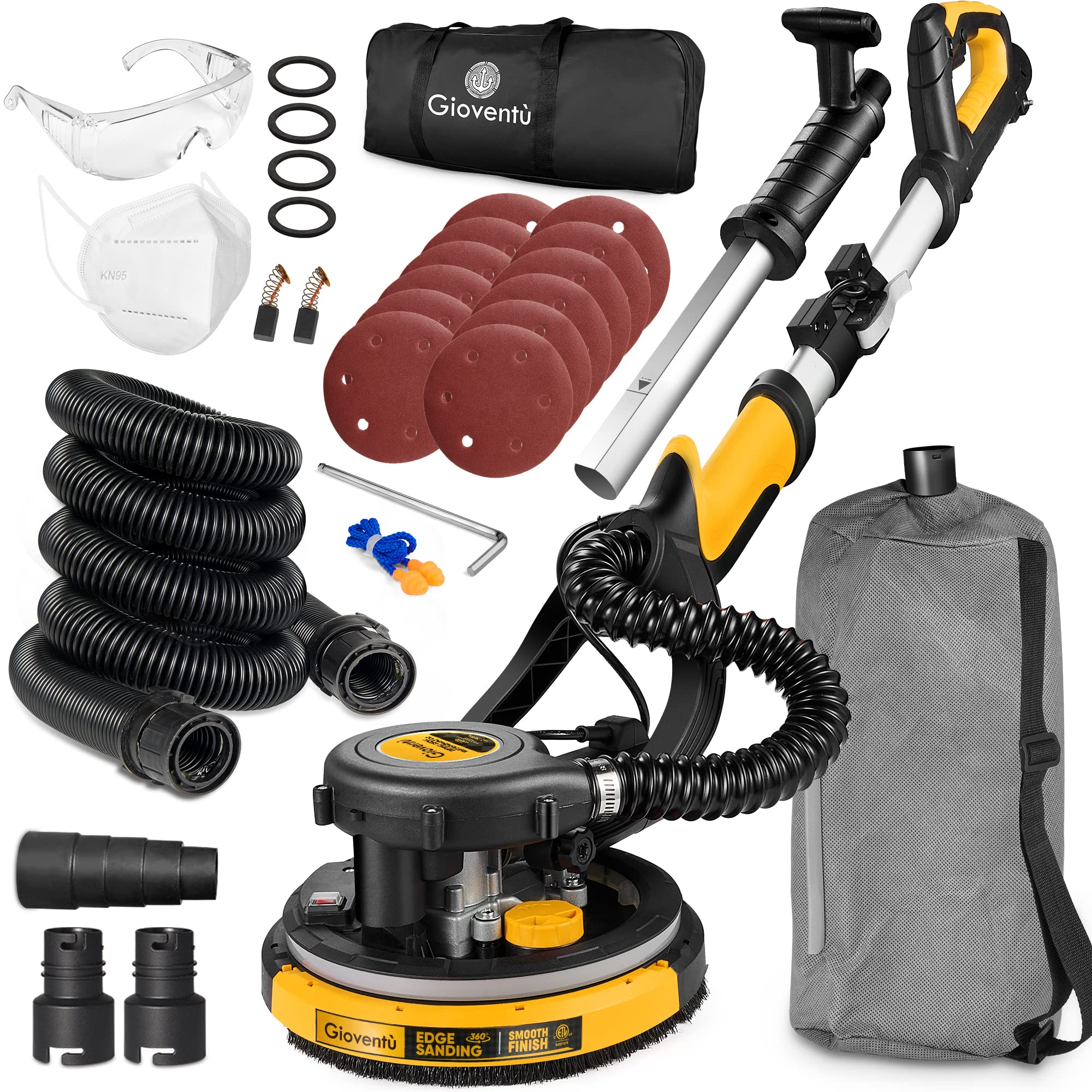 862A18F2-078A-39DF-DCCD-56FB4BC613E2 Giovent Electric Drywall Sander with Vacuum for Popcorn Ceiling - Image 1
